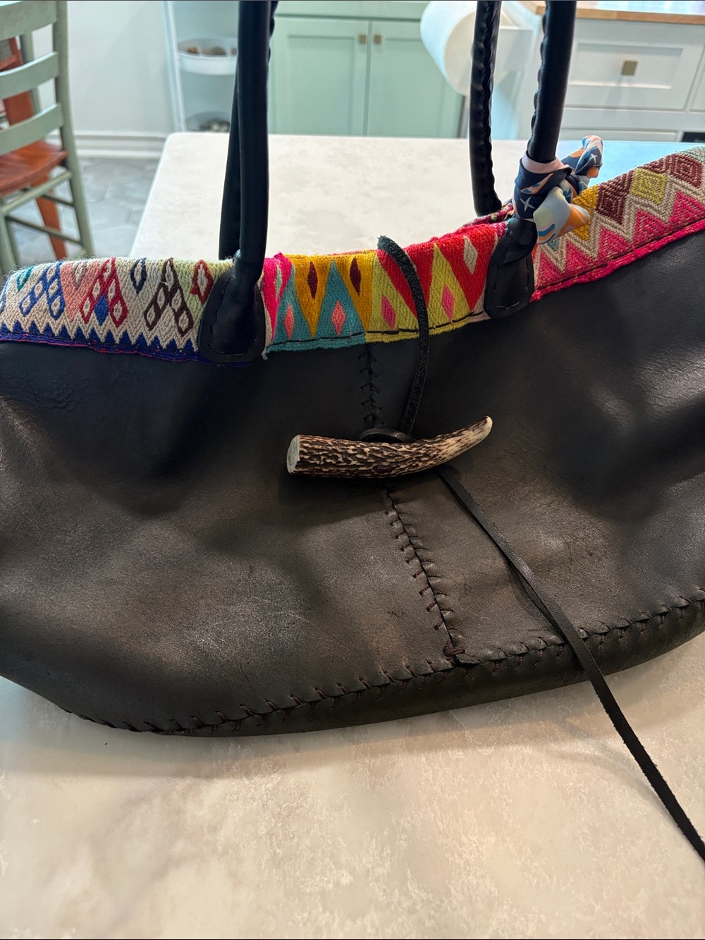 Hand made leather purse